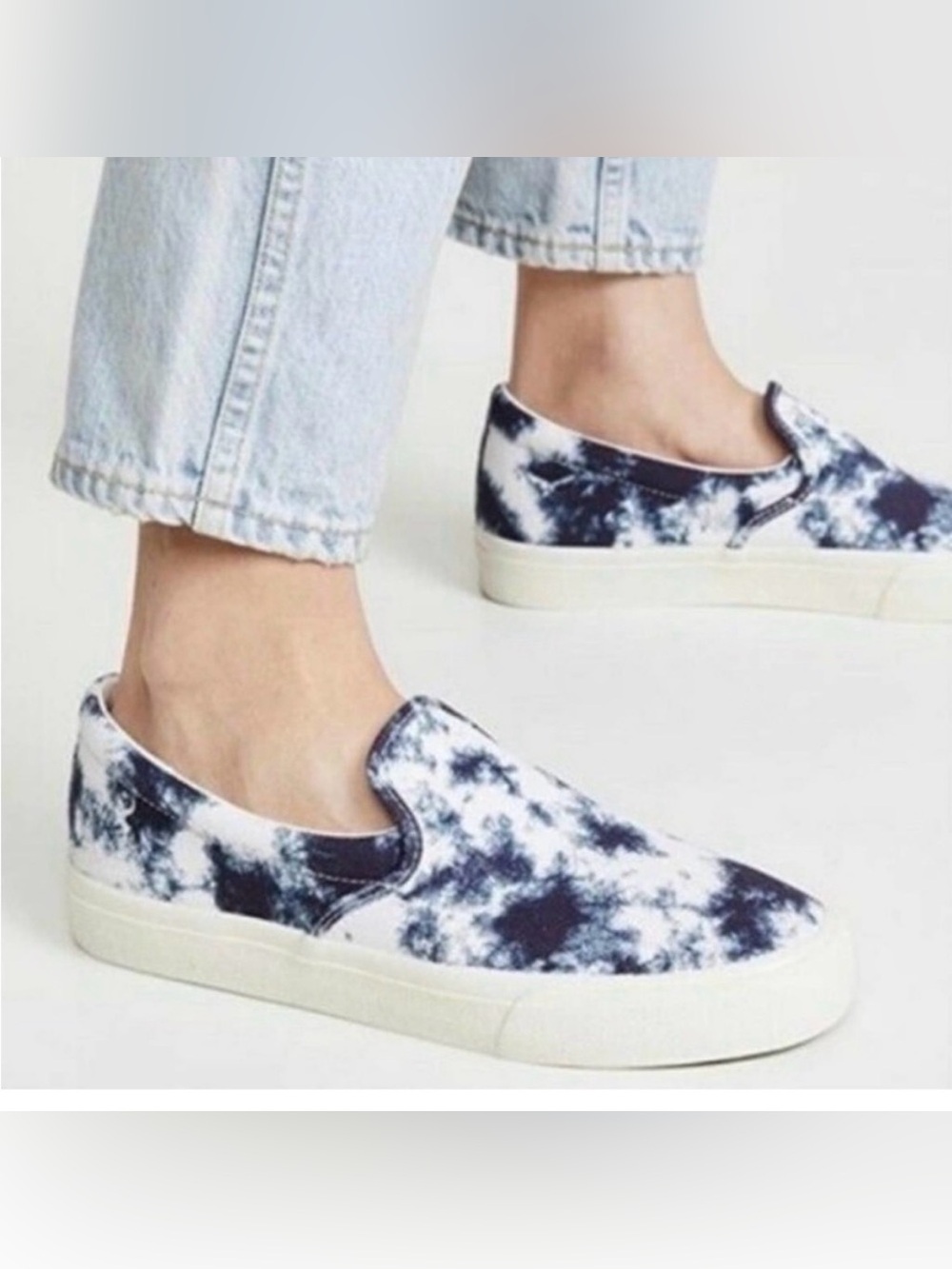 Madewell Women’s Navy Tie-Dye Slip-On Canvas Sneakers